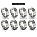 font options for inside engraving on gray veldismagn rings