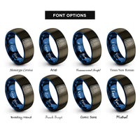 font options for inside engraving on gunmetal & blue vent plate rings