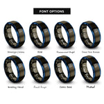 font options for inside engraving on gunmetal & blue vent plate rings