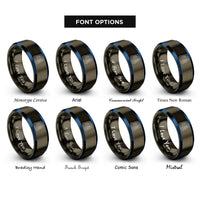 font options for inside engraving on gunmetal & blue vent plate rings