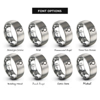 font options for inside engraving on gray venus glyph rings