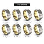 font options for inside engraving on gold & silver venus planet glyph rings
