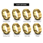 font options for inside engraving on gold venus planet glyph rings