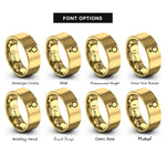 font options for inside engraving on gold venus planet glyph rings
