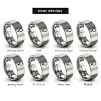font options for inside engraving on silver venus planet glyph rings