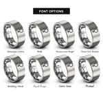 font options for inside engraving on silver venus sigil rings