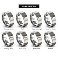 font options for inside engraving on silver venus sigil rings