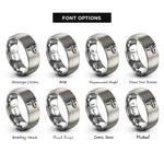 font options for inside engraving on gray vernier caliper rings