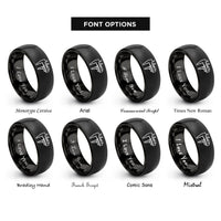 font options for inside engraving on black vernier calipers rings