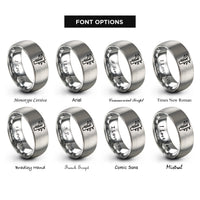 font options for inside engraving on grey vernier calipers rings
