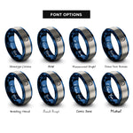 font options for inside engraving on blue & grey vertical speed indicator rings