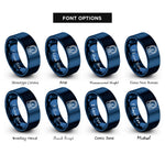 font options for inside engraving on blue vertical speed indicator rings