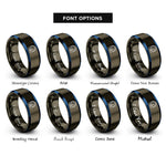 font options for inside engraving on gunmetal & blue vertical speed indicator rings