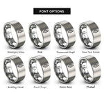 font options for inside engraving on gray vesta asteroid glyph rings