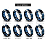 font options for inside engraving on blue & grey via grid rings