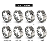 font options for inside engraving on grey via grid rings