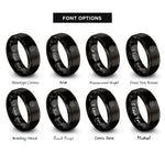 font options for inside engraving on black vicsek fractal rings