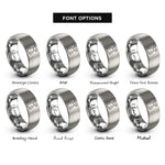 font options for inside engraving on gray victoria rings