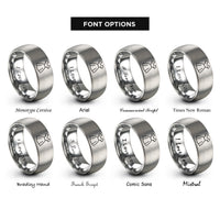 font options for inside engraving on gray victoria rings