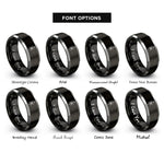 font options for inside engraving on black & gray victory bindrune rings