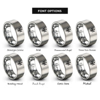 font options for inside engraving on gray victory bindrune rings