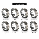 font options for inside engraving on grey victory bindrune rings