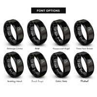 font options for inside engraving on black victory crown gamepad rings
