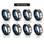 font options for inside engraving on black & blue & grey vierge lighthouse rings
