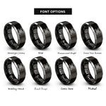 font options for inside engraving on black & silver viewfinder rings