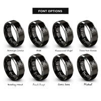 font options for inside engraving on black & silver viewfinder rings