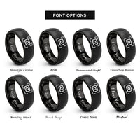font options for inside engraving on black viewfinder rings