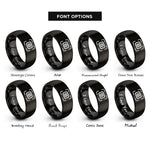 font options for inside engraving on black viewfinder rings