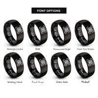 font options for inside engraving on black viewfinder rings