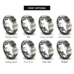 font options for inside engraving on gray viewfinder rings