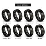 font options for inside engraving on black viking vs serpent rings