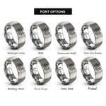 font options for inside engraving on silver viking vs serpent rings