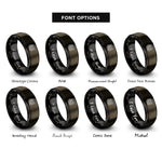 font options for inside engraving on gunmetal & black viking vs serpent rings