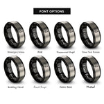 font options for inside engraving on black & grey vinyl tonearm rings