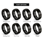 font options for inside engraving on black vinyl tonearm rings