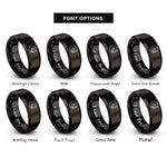 font options for inside engraving on black vinyl tonearm rings