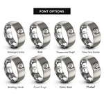 font options for inside engraving on grey vinyl tonearm rings
