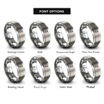 font options for inside engraving on silver vinyl tonearm rings
