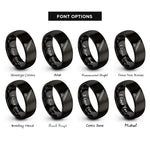 font options for inside engraving on black violin bow rosin rings