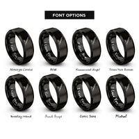 font options for inside engraving on black violin bow rosin rings