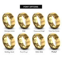 font options for inside engraving on gold violin bow rosin rings