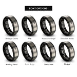 font options for inside engraving on black & gray viper tongue rings