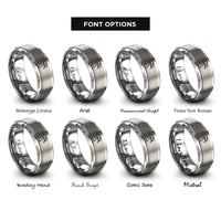font options for inside engraving on silver viper tongue rings