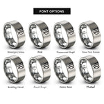 font options for inside engraving on grey virgo glyph rings