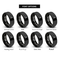 font options for inside engraving on black vise grip rings