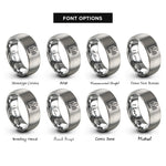 font options for inside engraving on gray volume speaker rings
